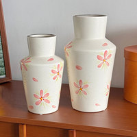 Vase à fleurs en céramique, vase décoratif, décoration moderne de style farmhouse, centre de table pour salon, salle à manger