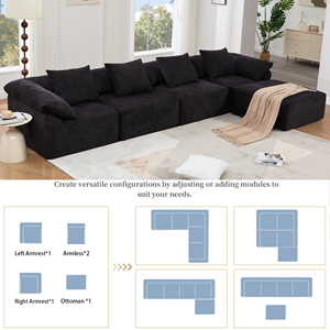 China Supplier's <b>Convertible</b> Sleeper Sofa <b>Bed</b> Compressed Free Combined Modular Sectional Couches Set for Hotel Living Room - Product Image 3