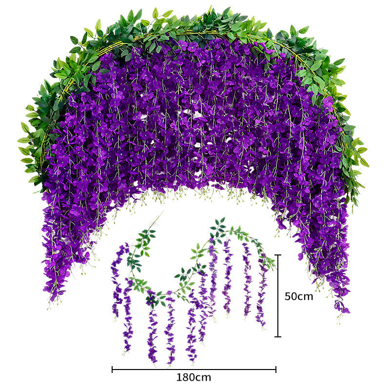 ดอกวิสทีเรียเข้ารหัส หวายสีม่วงเข้มน้ำเงิน