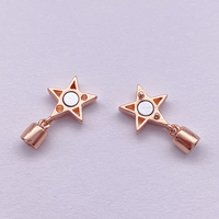 Étoile Double Tête Fermoir Connecteur 925 Sterling Silver Bracelet Perle Fermoirs Mode Collier Perle Boucle Populaire Rose Plaqué