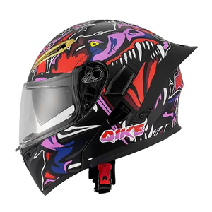 DOT ECE承認ダブルレンズM/L/XL/XXLファッションフルフェイスモトクロスatvカートフリップアップオートバイヘルメット - Product Image 6