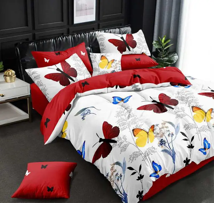 Wholesale Floral Beds Home Textile Hotel Luxury Polyester Korean Quilt Cover Bedding Set