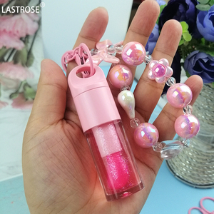 Thấp moq Vegan hương liệu dầu nhãn hiệu riêng kim cương màu thay đổi Lip Plumper dễ thương Son bóng hương vị dưỡng ẩm môi dầu Keychain - Product Image 4