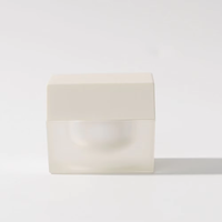 Conteneurs cosmétiques vides personnalisés en gros d'usine, pots carrés en plastique ABS de 5g, 10g, 15g, 30g, 50g avec base en acrylique