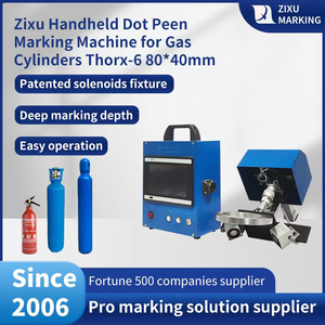 ZIXU precio de fábrica <span class=keywords><strong>LPG</strong></span> CO2 cilindro de gas portátil máquina de marcado de puntos pin metal punzón neumático máquina de grabado para cara redonda - Product Image 3