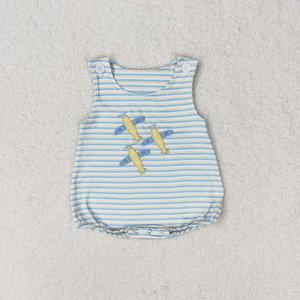 Summer Toddler Baby Boys Clothing Plane Embroidery Casual Short 2pcs Set Bubble Romper Brother Matching <b>Clothes</b> - Product Image 3