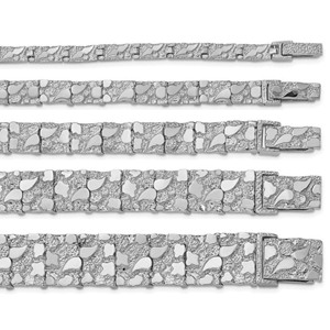 8mm15mm25mm Nugget Retro Gold Block Bracelet in 7\" 8\" 9\" Lengths 14k Gold Plated Alloy Fashion <strong>Bangle</strong> <strong>for</strong> <strong>Men</strong> and Women - Product Image 6
