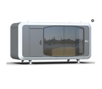 Maison préfabriquée modulaire mobile, mini-maison, cabine spatiale, capsule habitable, maison en acier et verre, conteneur habitable, bâtiment pour usage de bureau