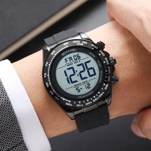 SKMEI 2592 Orologio Digitale da Uomo alla Moda, Doppio Fuso Orario, Cronografo Sportivo Impermeabile 3ATM, Cinturino in Silicone, Vendita Calda - Product Image 3