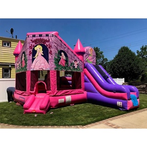 Château gonflable de thème de princesse de qualité commerciale préféré d'enfants filles sautant le toboggan plein d'entrain de château pour la <span class=keywords><strong>location</strong></span> - Product Image 5
