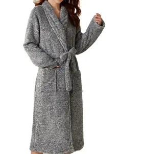 Women's Winter Cardigan Teddy Soft Warm Long Sleeve Robe Night Gowns Fleece Pajamas Loungewear Bath Wear