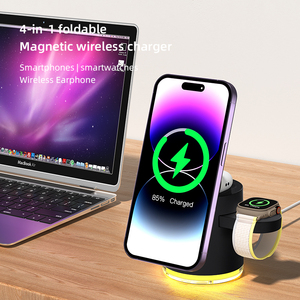 Base de Carga Inalámbrica <span class=keywords><strong>3</strong></span> en 1 para el Hogar, Oficina, Mesita de Noche, Carga de Teléfono, Reloj y Auriculares, Proveedor OEM ODM - Product Image 3