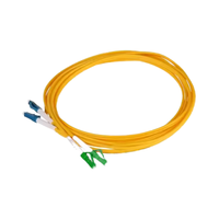 Cordon de raccordement à fibre optique personnalisé Duplex LC APC à UPC 2 Core 1 3M Jumper monomode 9/125um SM 2.0 3.0mm