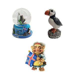 Aimant de réfrigérateur personnalisé en résine Viking et Mouette d'<span class=keywords><strong>Islande</strong></span>, Souvenir Hallgrímskirkja Reykjavik - Product Image 3