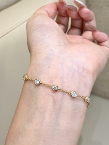 Bracelet en or 18 carats avec diamants de laboratoire de luxe Xinfly, bracelet tennis élégant, vente en gros de bijoux haut de gamme, bracelet cadeau, fabricant direct - Product Image 5