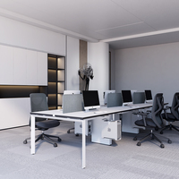 Poste de travail modulaire en bois personnalisé et moderne pour les bureaux d'entreprises commerciales