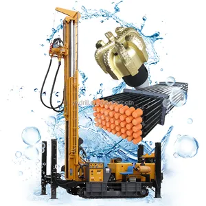 drilling depth 150 180 200 500 meter crawler pneumatic rotary water well drilling rig machine