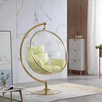 Fauteuil suspendu en plastique en gros avec structure en acier inoxydable et coussin confortable pour usage extérieur et intérieur, idéal pour villa, salon et jardin
