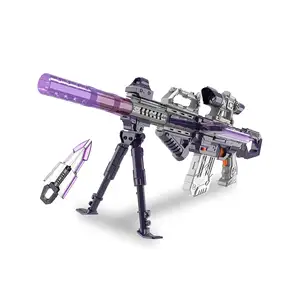 Toy Gun Automatic Sniper Rifle, Adjustable Multi Style DIY Guns, Foam Bullet Gun Soft Blaster Toys for 6+ Old Boys