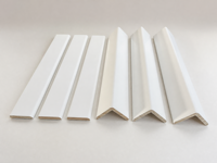 Moulures en bois massif avec surface PVC pour décoration intérieure, panneaux de plinthe en MDF, vente en gros