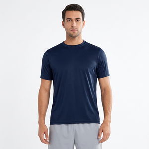 T-shirt de sport pour homme, personnalisé, décontracté, uni, teint, séchage rapide, respirant, coupe classique, pour la musculation, l'entraînement, le fitness, les activités de plein air et la gym - Product Image 1