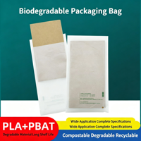 Sac plat biodégradable pour l'emballage de fournitures de bureau, écologique, PLA PBAT compostable, certifié EN13432