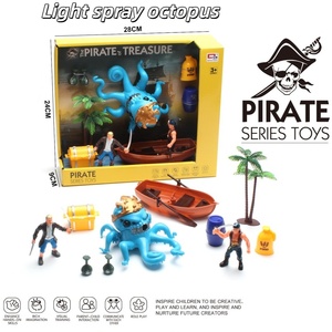 Wholesale Pirate Shark Clash Play Set, Light-Up Shark with Pirates &amp; Treasure Accessories for Children <strong>3</strong>+ - Product Image 2