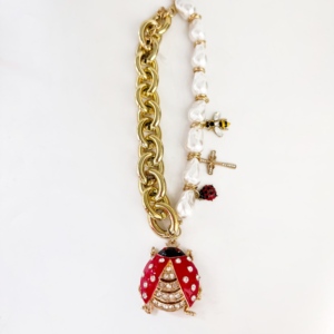 Eleganti Collane a Forma di Coccinella e Cuore, Placcate in Oro, Serie Insetti Trendy, Gioielli Naturali alla Moda, Accessori per Feste e Uso Quotidiano - Product Image 4