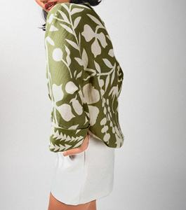 Camisa de Verano Muy Transpirable, de Algodón Orgánico, Ecológica, Antiarrugas, con Mangas Tipo Kimono, Teñida, para Mujer - Product Image 5