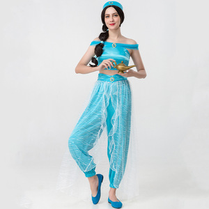 <span class=keywords><strong>Disfraz</strong></span> <span class=keywords><strong>de</strong></span> princesa jasmín para Halloween, Carnaval, baile, <span class=keywords><strong>Sexy</strong></span>, baile árabe, gran oferta - Product Image 2