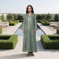 Alya 2026 – Nouvelle Abaya de fête pour femme, manches longues, sequins, maille, broderie magnifique, polyester/spandex, style islamique, faible MOQ
