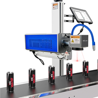 Meistverkaufte Fliegende 30W CO2-Lasermarkiermaschine Laserdrucker für Plastiktüten Kabel Draht PET-Flaschen