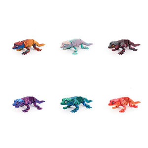 Vashine 3D imprimé PLA coloré à crête lézard Cabrite figurine animaux créativité <span class=keywords><strong>Anime</strong></span> Figure dinosaure jouet amical - Product Image 6