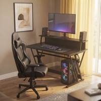Bureau d'ordinateur ergonomique en gros, 120 cm, en forme de Z, table de jeu avec support pour écran, pour les joueurs, le bureau et les étudiants