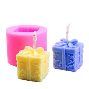 Custom 3D Christmas Cuboid Shape Moldes De Silicona Para Velas Silicone Candle Molds for Soap and Candles Making