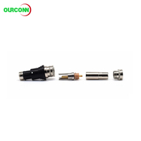 Connecteur circulaire étanche, positionnement par rainure en demi-lune, prise et fiche métalliques 0F à 4 broches, connecteur auto-bloquant push-pull