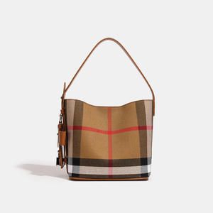 2026 Wholesaler Vintage <b>checkered</b> Leather bags Designer Ladies Handbags Bucket Bags <b>Top</b>[ quality Women's Tote Bags Daily bags - Product Image 1