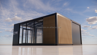 Bâtiment préfabriqué moderne, jardin extérieur, salle de sport, studio, bureau, abri, maison
