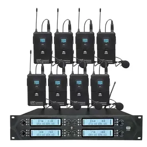 Sistema de Micrófonos Inalámbricos de Mano Metálicos UHF de 8 Canales Voxfull OEM, Audio Profesional para Iglesia y <span class=keywords><strong>Karaoke</strong></span> - Product Image 2
