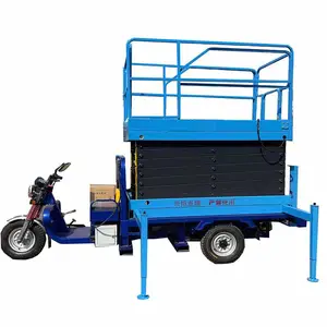 JIN YANG HU 4m/6m/8m plate-forme élévatrice à ciseaux hydraulique de type tricycle entièrement électrique et automatique