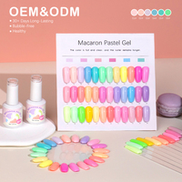 Échantillon gratuit de vernis à ongles en gel UV à haute teneur en pigment Macaron Pastel 32 couleurs