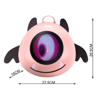 Petit diable sac à dos yeux brillants sac avec LED filles voyage mignon apprentissage conseils de sécurité léger sac à coque dure