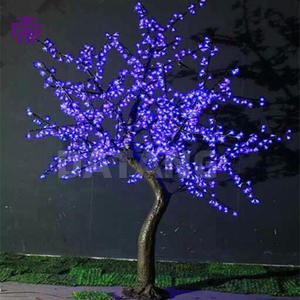 Arbre lumineux LED en PVC pour extérieur, motif fleurs de cerisier, pour jardin, complexe hôtelier, place publique, éclairage paysager décoratif à vendre - Product Image 4