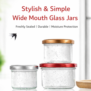 Bocaux en verre hermétiques multi-tailles pour aliments, qualité alimentaire, contenants de stockage scellés, bocaux de conserve, bouteilles en verre à ouverture facile par torsion - Product Image 2