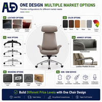 Fournisseur de chaises de bureau ergonomiques pivotantes en cuir à marque privée pour les bureaux, les hôtels et les salons