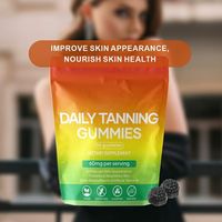 HDK OEM ODM Gommes bronzantes quotidiennes enrichies en Vitamine C, véganes, sans sucre, pour un éclat de peau, amplificateur de bronzage, supplément de beauté bronzant sans soleil sûr