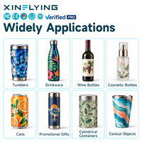 Printer Tumbler UV Kecepatan Tinggi XinFlying dengan Penentuan Posisi Lampu Merah untuk Pencetakan Rotary yang Akurat pada Peralatan Minum, Garansi 1 Tahun