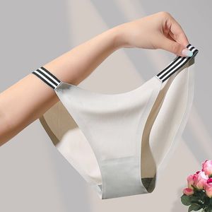 FINETOO, nuevo diseño, bragas sin costuras para mujer, <span class=keywords><strong>calzoncillos</strong></span> sexys de seda helada, ropa interior suave cómoda para mujer, <span class=keywords><strong>calzoncillos</strong></span> femeninos - Product Image 3