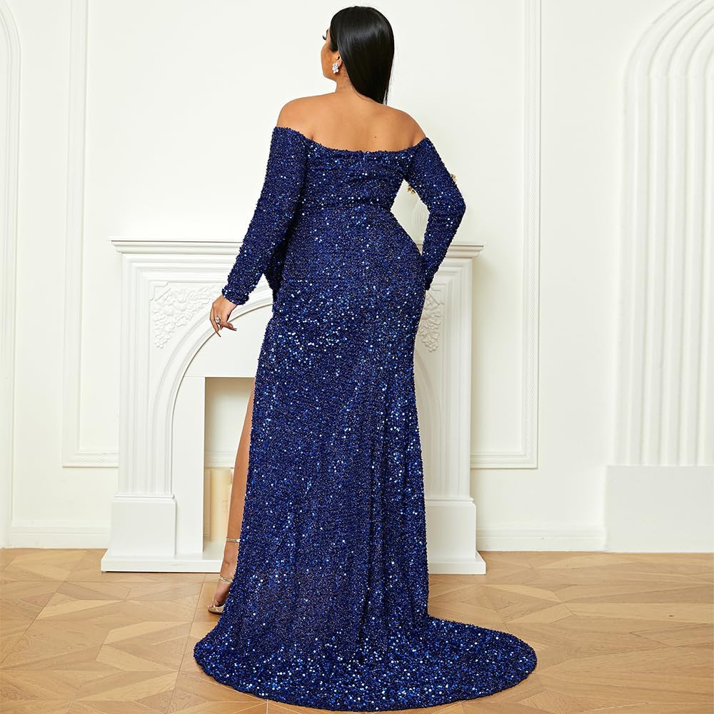 plus size prom dresses long sleeve