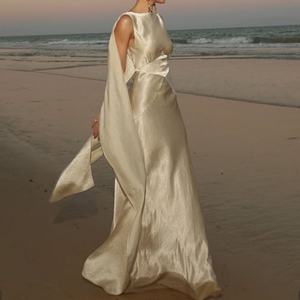 Nouvelle Robe Longue Décontractée Sexy et Élégante pour Femme, Dos Nu, Sans Manches, Idéale pour Soirées et Clubs Estivaux - Product Image 1